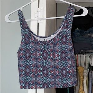 Aztec patterned crop top